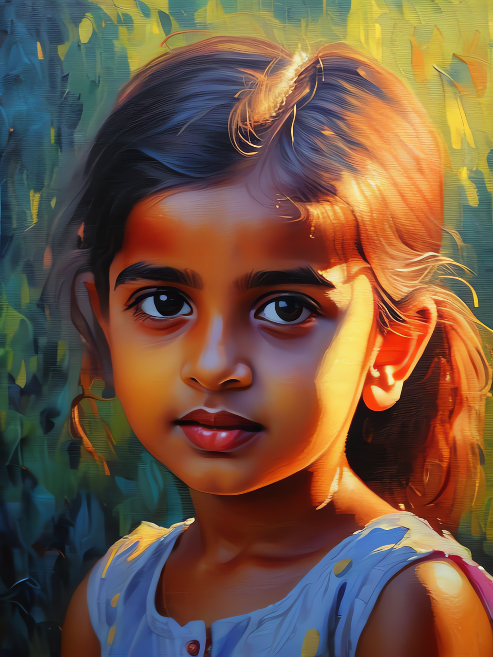 Colorful drawing by student